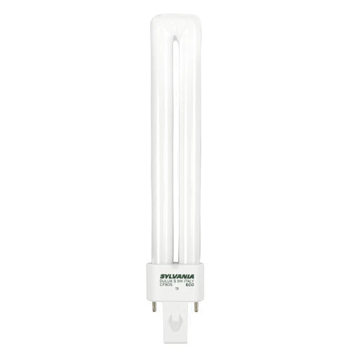 LEDVANCE Sylvania DULUX 9W Single Compact Fluorescent Lamp, G23 2-Pin Base, 5000K Daylight, 1 Pack,White