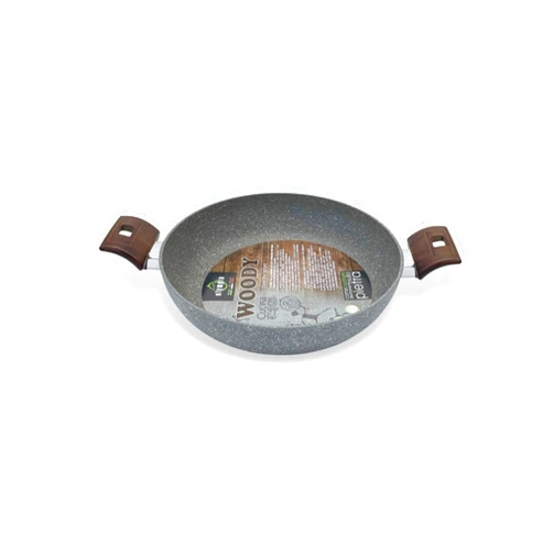 Olympia Woody 9.5 Inch / 24 cm Non-Stick Die Cast Aluminum Deep Pan