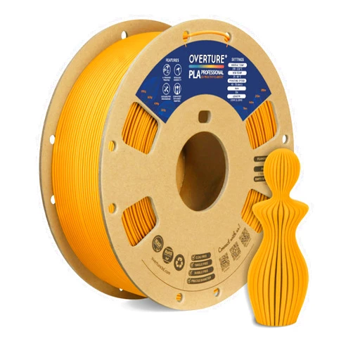 OVERTURE PLA Plus (PLA+) Filament 1.75mm Professional Toughness Enhanced Filament Roll, kg(2.2lbs) Cardboard Spool, Dimensional Accuracy Probability +/- 0.02mm (Royal Gold)