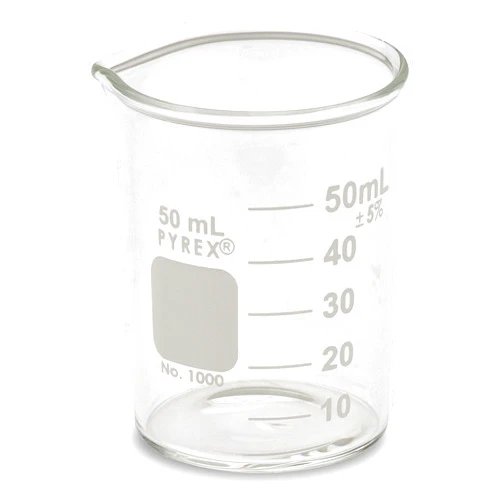SEOH Pyrex Griffin Low Form 50mL Beaker Graduated Ea