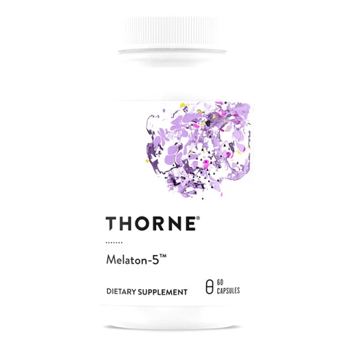 THORNE Melaton-5-5mg Melatonin - Supports Circadian Rhythms, Restful Sleep, and Relaxation* - Gluten-Free, Soy-Free, Dairy-Free - 60 Capsules