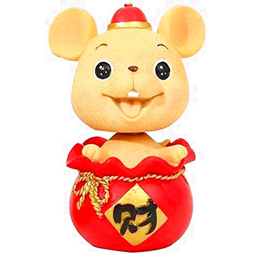 QQYDZSW For Office Garden Family Room Abstract Ornaments Figurines Art Zodiac Rat/Mouse Statues Resin Feng Shui Rats Animal Ornaments Decor Figurine Cute Statue Good Luck and Wealth Sculpture Home and Office(