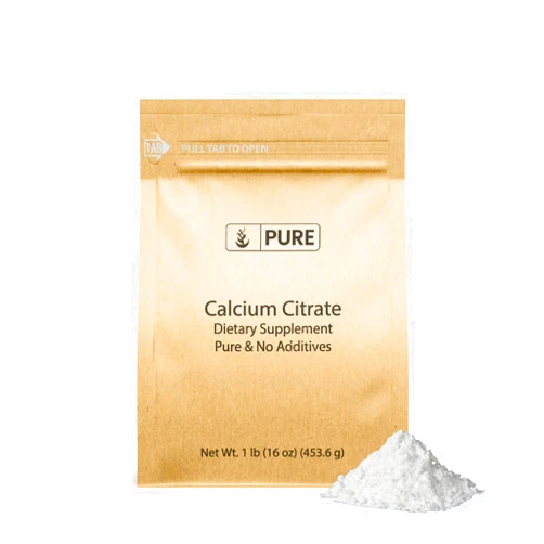Pure Original Ingredients Calcium Citrate (1lb) Calcium Supplement, No Additives or Fillers