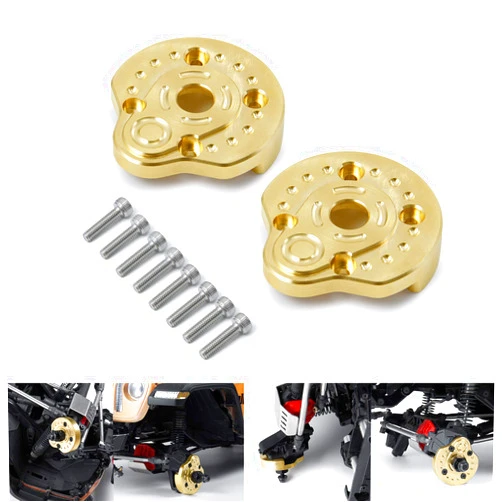 QUE-T 1 Pair Heavy Weight Brass Portal Steering Knuckle Cup Housing for 1/10 RC SCX10 III AXI03007