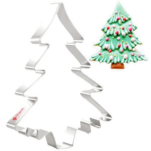 Orapink Large 5'' Christmas Tree cookie cutter,Stainless Steel Biscuit Cutters For Baking