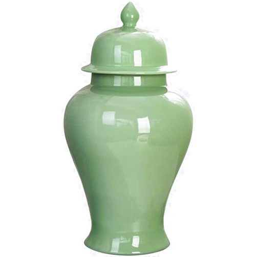 ZHANGCUIE Gardening Modern Design Flower Vase China Ming Style Ceramic Temple Ginger Jar Vase Decorative Vases Tabletop for Home Decor- High: 45cm(High: 37cm)