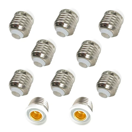 DZYDZR 10pcs E26/E27 to E12 Lamp Bulbs Sockets Adapter Converter Flame Retardant Material Used for Less Than 60W LED Lamp