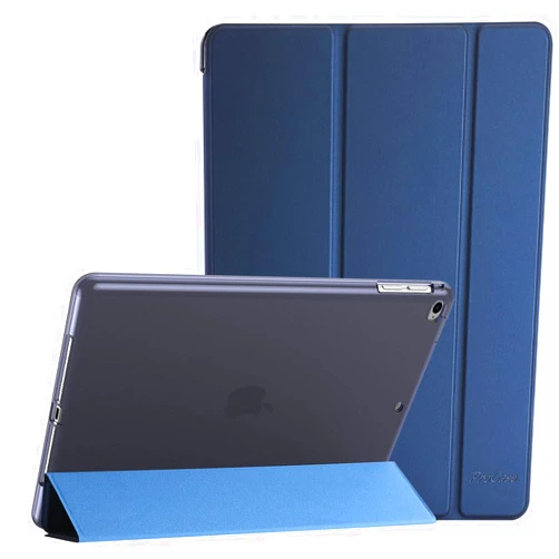 ProCase Smart Case for iPad 9.7 Inch iPad 6th 5th Generation Cases, iPad Air 2, iPad Air Case, Slim Soft TPU Cover Smart Case for iPad 9.7 2018 2017 Model iPad Air 2 Air 1 -Navy