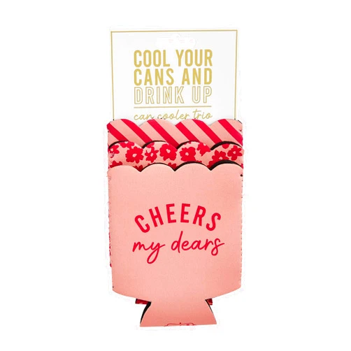 Mud Pie Can Cooler Trio, Peach