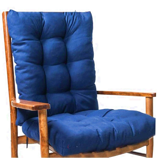 Obetuens 2 pcs set Rocking Ch Cushion Thick Se t Cushion R tt n Ch Sof Cushion G rden Ch Cushion B ck nd Bottom High qu lity cushion fits most benches nd h mmocks Block sunligh (N vy)
