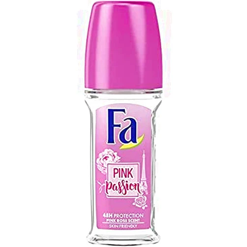 Fa Pink Passion Roll-on 50 ml Glass Bottle (Pink Rose Scent)