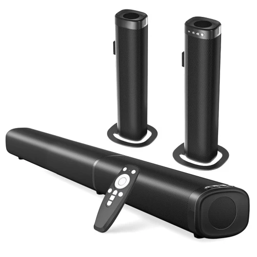 Goputa Sound Bar, Sound Bar for Smart TV, 5.3 Bluetooth Sound Bar 2 in 1 Detachable Surround Sound System for TV Home Audio Soundbar Speaker, Sound Bar with 3D Surround Bass Effect