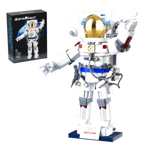 VONADO Space Astronaut Building Sets for Adults, Flexible Astronaut Building Blocks Model with Display Stand and LED Lights, Astronaut Building Block for Boys Girls Aged 8-14, Compatible with Lego(789 PCS)