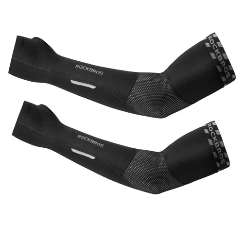 ROCKBROS Arm Warmers Thermal Arm Sleeves with Thumb Holes for Men Women