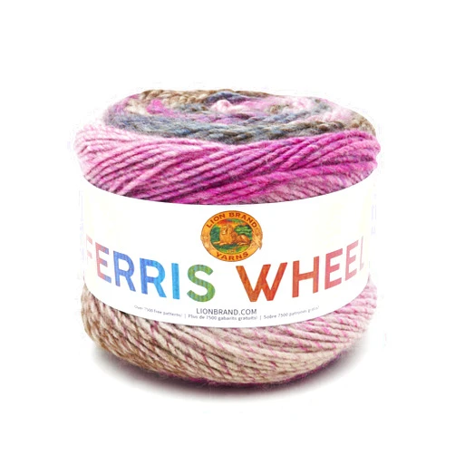 Lion Brand Yarn Ferris Wheel Yarn, Multicolor Yarn for Knitting, Crocheting, and Crafts, 1-Pack, Wild Violets