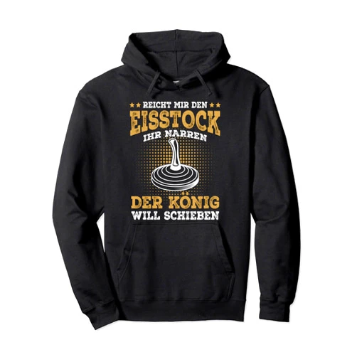 Stockschießen Eisstock Stocksport Stick shooting stick athletes men Pullover Hoodie