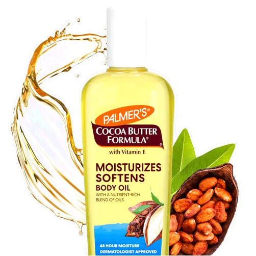 Palmer's Cocoa Butter Moisturizing Body Oil with Vitamin E, Radiant Looking Glow and Skin Hydration, Instant Absorption, Bath, Body and Shower, 8.5 Ounces