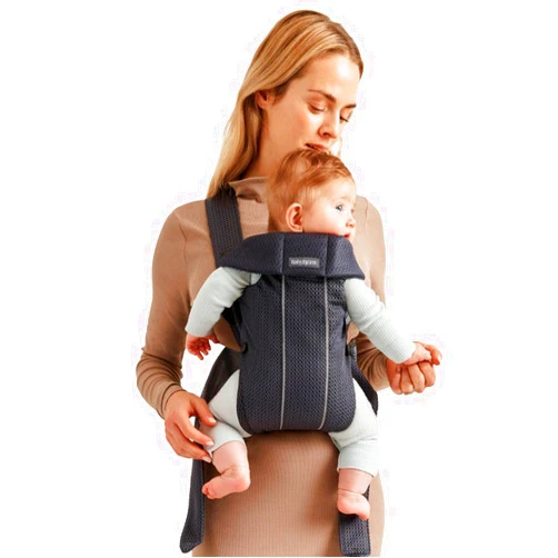 BabyBjörn Baby Carrier Mini, Anthracite, 3D Mesh | Newborn Carrier (7-25 lbs), Ergonomic, Easy-to-Use