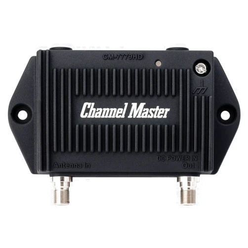 Channel Master CM-7779HD PreAmp 1 TV Antenna Amplifier with 5G LTE Filter, Adjustable Gain Preamplifier - Professional-Grade Signal Booster