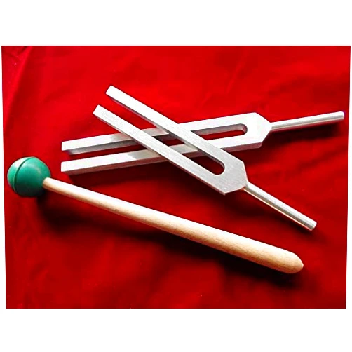 Saiish Shekinah & Genesis Tuning Fork Set of 2 for Healing Meditation DNA Repair | 22CM Long Polished Mallet