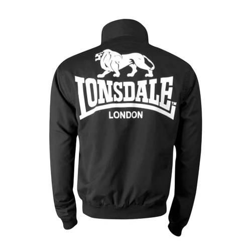 Spirit of England Classic Men's Lonsdale Harrington Jacket England Style Black With White Back Logo