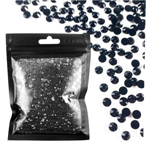 CLRDIVA 3000Pcs Black Resin Rhinestones, AB Round Flatback Jelly Rhinestones for DIY Crafts Tumblers Shoes Face Makeup Cups (5MM Black)