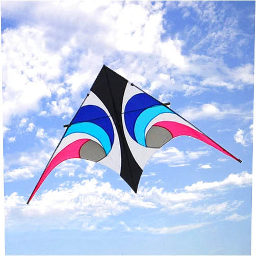 TiffyDance 2.8m/ 5m Large Colorful Triangle Kite for Adults Delta Single Line Kites Outdoor Sports Easy Flying Nylon Cloth (5m/16.4ft)