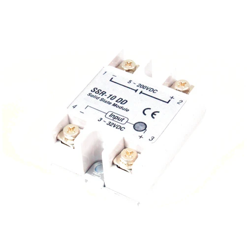 NOYITO SSR-10DD 10A Single Phase Contactless Mute Solid State Relay DC Control DC Input Control Voltage DC3-32V Control Load Voltage DC 5-200V