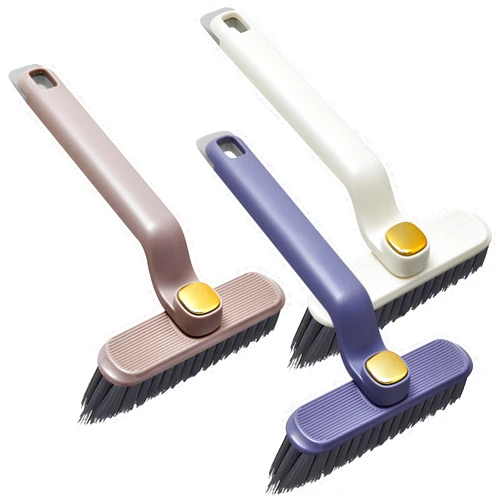 Hoapavi 3 Pcs 360-Degree Rotating Multi-Function Hard Bristle Crevice Cleaning Brush, 3-in-1 V-Shaped Grout Brush, Kitchen Brush Clean, Scrub Brushes for Cleaning Shower Cleaning Brush Tool with Handle.