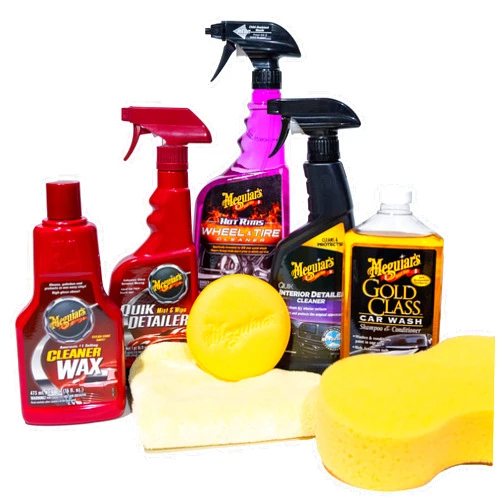 Meguiar's Classic Wash & Wax Kit, Car Cleaning Kit with Car Wash Soap and Wax, Includes Other Car Cleaning Products Like Detail Spray, Interior Cleaner, Tire Cleaner, and More