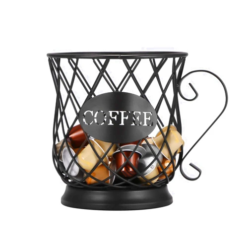 CAMPSLE Coffee Storage Basket, Multiple Pod Holder Espresso Holders, Universal Coffee Capsule Storage Basket, Vintage Coffee Pod Stand Kitchen Storage Holders Organizer for Coffee Capsules, M&W