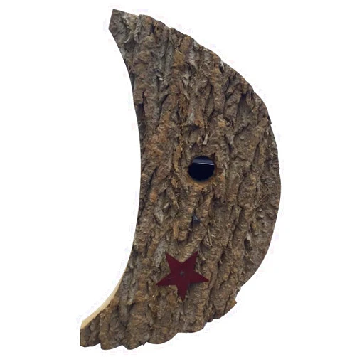 Kunkle Holdings, LLC Bark Wood Moon Shaped Bird House