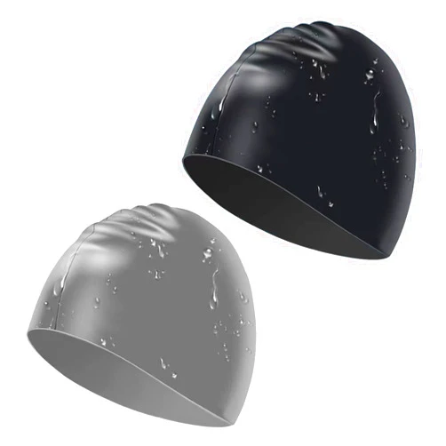 Kinizuxi Adult Swim Cap Silicone 2Packs,High Elasticity Swimming Cap Keeps Hair Clean Breathable Fit Both Long Hair Short Hair, Swim Caps Woman Girls Men Kids One Size Swim Hat