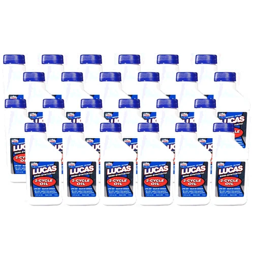 Lucas Semi-Synthetic 2-Cycle Oil (2.6 oz) - 24 Pack