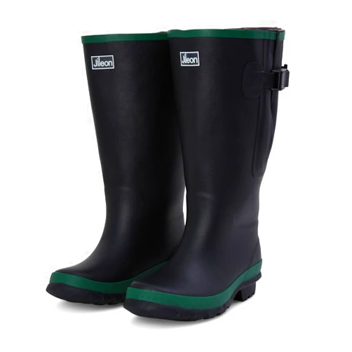 Jileon Extra Wide Calf Womens Rain Boots with Rear Expansion - Fit up to 20