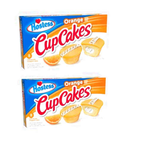 Generic Hostess Orange Cupcakes 8 Count Pack of 2 Boxes 16 Total Cupcakes