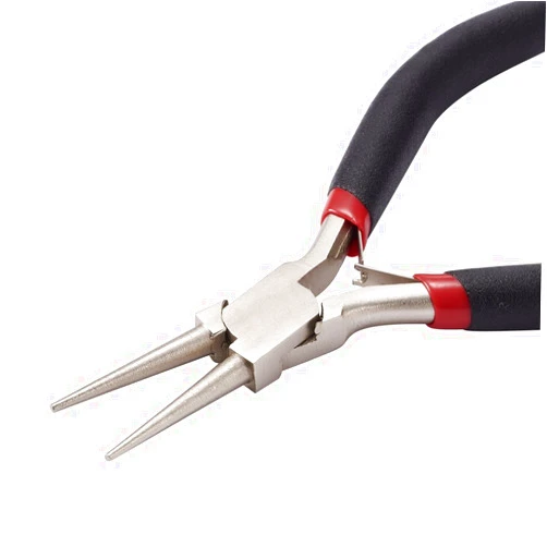 PH PandaHall Pandahall Ergonomic Round Nose Pliers Jewelry Tools for Memory Wire Loop Wrapping Beading Gunmetal Handle 12.5cm/5inch Long