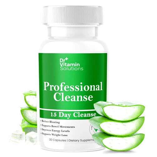 DR VITAMIN SOLUTIONS Dr Vitamin 15 Day Cleanse Gut Support - Detox Cleanse for Men & Women - All Natural Colon Cleanser for Bloating and Constipation Relief - Extra Calorie Loss with Healthy Probiotics - 30 Capsules