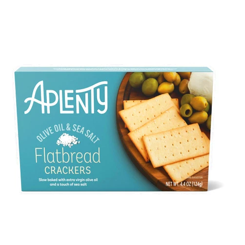Aplenty, Olive Oil & Sea Salt Flatbread Crackers, 4.4 oz