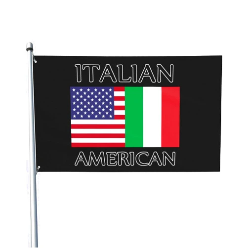 HOCLOCE Italian American Flag Outdoor Flag With Grommets Spring Summer Garden flag 3x5 Ft Indoor House Yard Garden Decor Holiday Banner