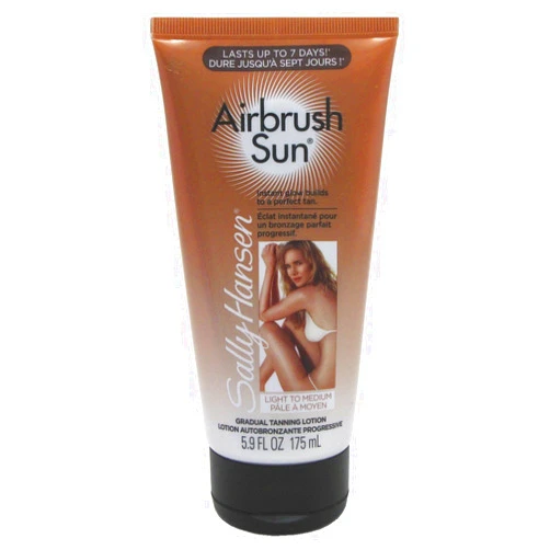 Sally Hansen Airbrush Sun Tan Lotion Light-Medium 5.9oz Tube (2 Pack)