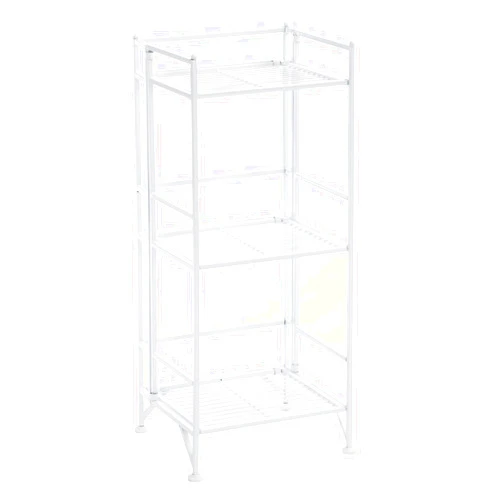Convenience Concepts Xtra Storage 3 Tier Folding Metal Shelf, White