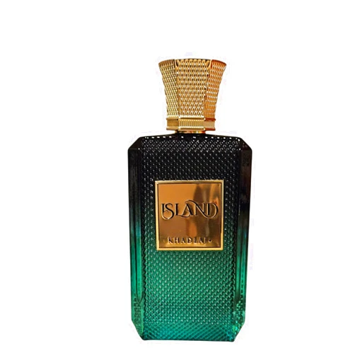 KHADLAJ PERFUMES KHADLAJ Island Extrait De Parfum, Luxury Fragrance in Emerald Green Glass Bottle with Gold Cap, Premium Middle Eastern Perfume