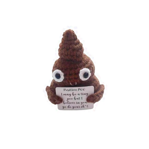 CARAFAST Funny Gifts Mini Positive Poo Cute and Funny White Elephant Gift Suitable for Birthday Gag Gift(Fat)