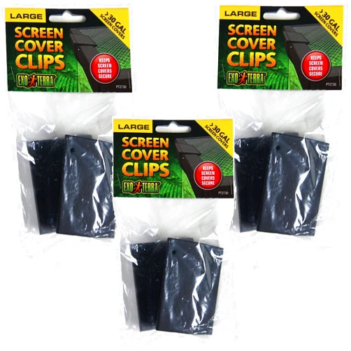 Exo Terra (3 Pack) Exo Terra Terrarium Cover Clip Set, Large, 2 Clips each