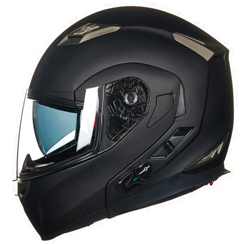 ILM Bluetooth Integrated Modular Flip up Full Face Motorcycle Helmet Sun Shield Mp3 Intercom Model 953/953 PRO