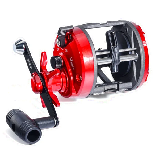 Sougayilang Conventional Level Wind Fishing Reel,Inshore Surf Trolling Reel for Catfish and Bass,Round Baitcasting Reel for Freshwater Saltwater Right Hand