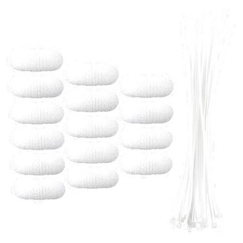 eBoot 15 Pieces Lint Traps Lint Snare Washing Machine Mesh Washer Laundry Hose Filter with 15 Pieces Cable Ties