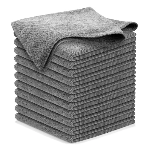 USANOOKS Microfiber Cleaning Cloth Grey - 12 Packs 12.6