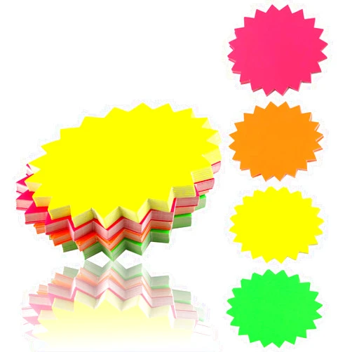 Twdrer 80PCS 4 Assorted Bright Color Small Star Burst Signs(3.15